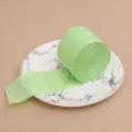 Light green crepe paper roll 4.5cm width 22m length for party backdrop DIY crafts decor - Light Green