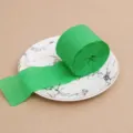 Green crepe paper roll, width 4.5cm length 22m for backdrop decoration and DIY craft projects. - Fruit Green