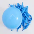 Blue tail balloons linking latex balloons for birthday party celebration and decoration setup. - Blue