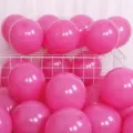 Thick pink latex balloons for party decoration, wedding, birthday and background wall setup. - Matte Rose Red