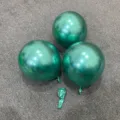 Metallic green latex balloons set for party decoration, school events, and holiday setups. - Metallic Green
