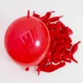 Red tail linking latex balloons for party, wedding and birthday decoration variant. - Red