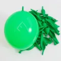 Green tail balloons for party decoration, linking latex balloons for birthday celebration - Green