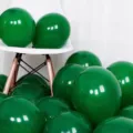 Dark green balloon party scene detail, perfect for festive decorations and event styling setup. - Matte Hunter Green