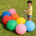 Giant round colorful balloons for outdoor kids play, thick explosion-proof party toy - Round Random Color 5 Pcs Pack