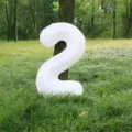 White number 2 foil balloon 32 inch, birthday party decoration and outdoor photography props. - Number 2 / 32-Inch White Number 2 Balloon (Individually Packaged)