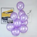 10 inch thickened pearlescent purple balloons for birthday party and event decoration bundle - 100 Pieces/Pack / Light Purple