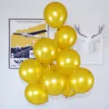Ballons perlés dorés épaissis pour fêtes d'anniversaire et décorations d'événements. - 100 Pièces/Paquet / Or