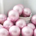 Palloncini rosa metallizzati set per decorazioni festa di compleanno, archi di lattice lucidi. - Rosa Chiaro Viola Metallico