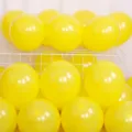 Thickened matte yellow latex balloons 10 inch for wedding birthday party decor background. - Matte Yellow