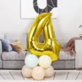 Gold 40 inch foil number balloon for kids birthday party wedding anniversary decoration - 40 Inch Gold Aluminum Foil Number Balloon 4