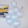 Ballons perles rondes épaissies de 10 pouces bleu clair pour fête d'anniversaire et déco. - 100 Pièces/Paquet / Bleu clair