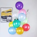 Ballons Ronds Nacres 10 Pouces Colores Fete Anniversaire Decoration Latex Epais - 100 Pièces/Paquet / Multicolore