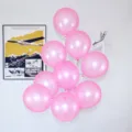Ballons en latex rond rose perlé épais de 10 pouces pour anniversaire et décoration de fête - 100 Pièces/Paquet / Rose