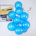Ballons Bleus Nacrés Ronds Épaissis de 10 Pouces pour Fête d'Anniversaire et Décoration - 100 Pièces/Paquet / Bleu foncé
