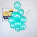10 pouces ballons en latex nacrés turquoise ronds ballons pour décoration fête d'anniversaire - 100 Pièces/Paquet / Vert foncé