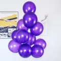 Ballons violets nacrés ronds et épaissis de 10 pouces pour décoration de fête d'anniversaire - 100 Pièces/Paquet / Violet foncé