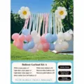 Pink balloons streamer outdoor birthday party decoration set for sweet girls celebration. - Balloon Set Tassel 1