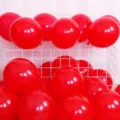 Thick red latex balloons for birthday party decoration and festive event supplies. - 50 Pieces/Pack / Matte Red