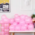 Macaron pink balloon set for birthday party decorations, children celebration, and festive events. - 5 Inch 200 Pcs Pack / Matte Dark Pink