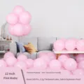 12 inch matte light pink latex balloons, thick party balloons for birthday wedding decoration - 12 Inch 100 Pcs Pack / Matte Light Pink