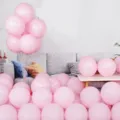 Macaron pink latex balloons 12 inch round party decoration thick balloons pack of 100 - 12 Inch 100 Pcs Pack / Macaron Pink