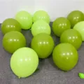 Thick green latex balloons set avocado and forest green for party decoration 100pcs - Olive Green + Fruit Green