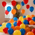 Colorful latex balloons set with hand pump and ribbon for birthday party room decor 30pcs - Yellow+Blue+Red+Orange 30 Pcs Set