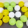 Latex Balloons Assorted Green Yellow White Balloon Kit for Birthday Party Decoration - Fruit Green + Yellow + White