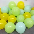 Thick latex balloons forest green yellow set for party wedding birthday store decoration - Fruit Green + Macaron Green + Yellow