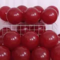 Thickened round latex balloons in dark red, perfect for birthday party and festival decorations. - Matte Garnet