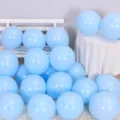 Thickened light blue party balloons for birthday and holiday celebration scene decoration. - Macaron Blue