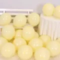 Macaron light yellow latex balloons for kids birthday party decoration and festive atmosphere. - Macaron Yellow
