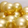 Thickened metallic gold balloons for birthday party and holiday scene decoration supplies. - Metallic Gold