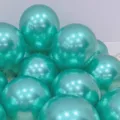 Thickened metallic blue balloons for birthday party decoration and festive scene layout. - Metallic Green