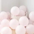 Palloncini in lattice bianco opaco rosa per decorazione festa di compleanno e matrimonio. - Bianco