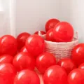 Palloncini in lattice rosso opaco per decorazione festa di compleanno, variante rosso vivo. - Rosso Opaco