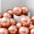 Palloncini metallici oro rosa per decorazioni di feste di compleanno e festeggiamenti. - Oro Rosa Metallico
