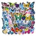 50pcs colorful butterfly graffiti stickers waterproof vinyl decals for laptop luggage guitar - 50 Pieces/Pack / Colorful