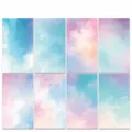 8 Stk. Farbverlauf Handyhülle Rückseitenkarten Süße Aquarell DIY Dekorationsaufkleber - Heller Farbverlauf Rückkarte (XYX008)