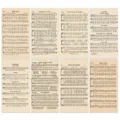 Vintage Noten DIY Aufkleber retro ästhetische Handyhülle Rückseite Karten 8 Stück Set - Vintage Notenblatt (XYX011)