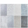 8 sheets silver glitter stickers DIY phone case back card waterproof sparkling material - Silver Glitter Series (XYX025)