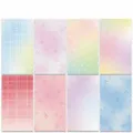 8pcs gradient star phone case back cards DIY waterproof stickers material set for use. - Gradient Star (XYX030)