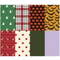 Cute holiday pattern waterproof DIY stickers set, perfect for phone cases and decoration crafts. - Holiday Material (XYX037)