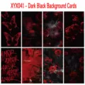 Dark style phone case back card DIY sticker gothic red black aesthetic material set of 8 - Dark Style Base Paper (XYX041)