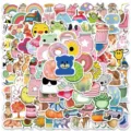 Waterproof cute cartoon sticker pack aesthetic vinyl decals for laptop water bottle. - Style UU059