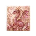 DIY 5D Diamant Malerei rosa Drache Strass Wandkunst Kristall Heimdekor Deko Bastelset - Rosa Drache / 1 Stück