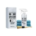 Set di spray detergente multiuso con panni in microfibra e spazzola per la pulizia domestica. - Spray da 120ml + 3 Asciugamani + 1 Spazzola