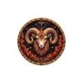 Aries zodiac pearl art craft DIY diamond painting round decorative ornament gift for astrology fans. - Aries