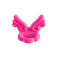 Simpatico supporto per ali di animali elettronici, base da scrivania in plastica rosa kawaii. - 1 Pezzo / Rosso rosa